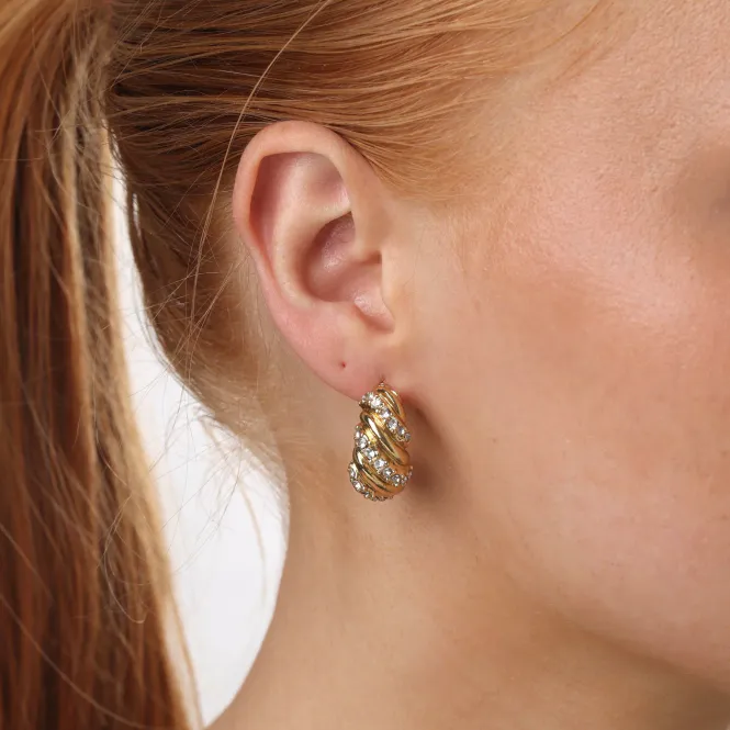 Hovedbilde  COCO - CROISSANT CRYSTAL STUD EARRINGS STAINLESS ...