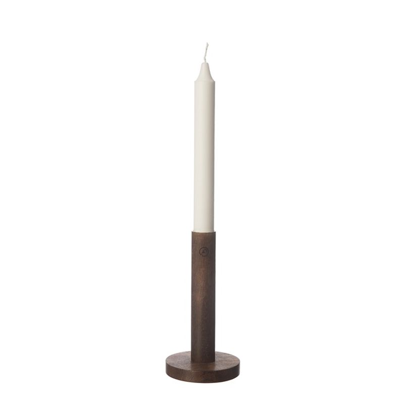 Ernst Lysestake i mørkt tre 15cm