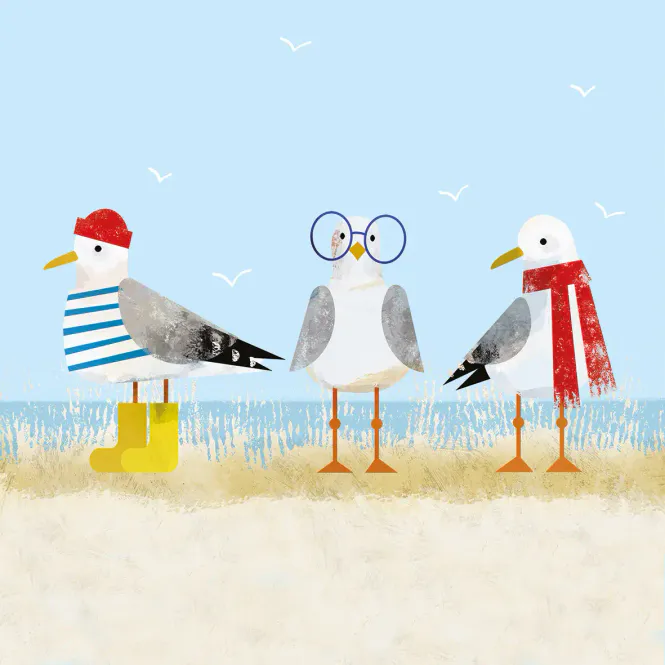 Hovedbilde Servietter Sassy seagull and friends