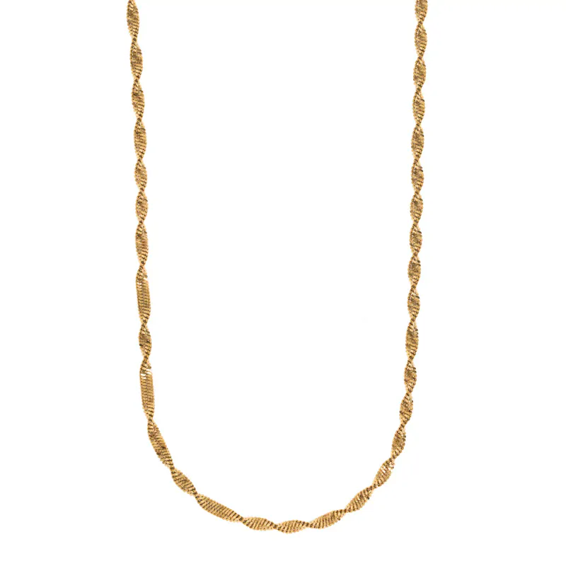 Alex - Twisted Snake Chain Necklace Stainless Steel 45cm