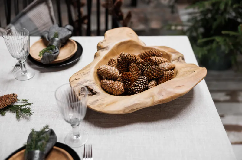 Fat i resirkulert teak tre