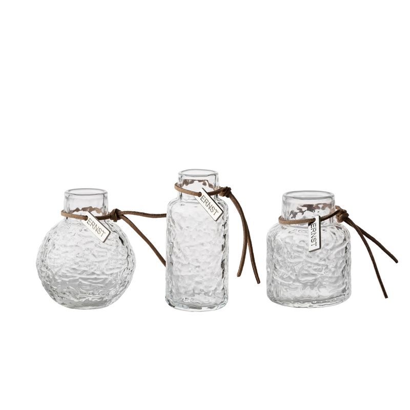 Ernst Mønstret vase 3pk Klar