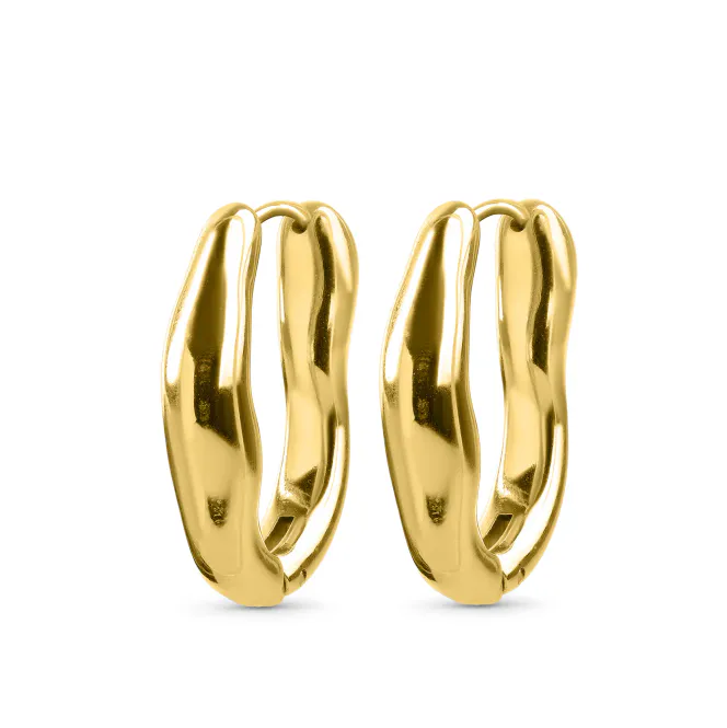 Hovedbilde BLANKA - HOOP EARRINGS STAINLESS STEEL GULL