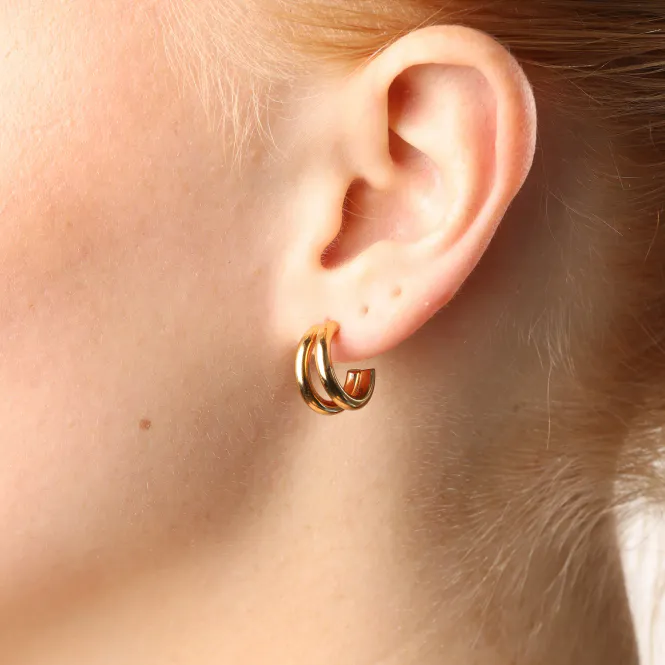 Hovedbilde HEYLIN - DOUBLE HOOP EARRINGS STAINLESS STEEL ...