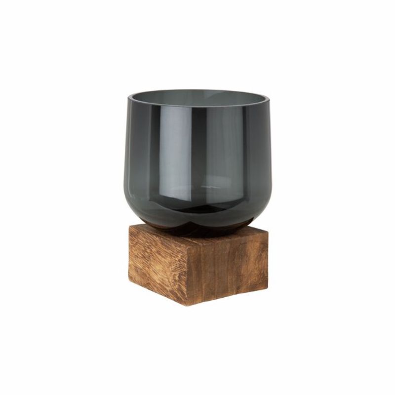 Smoked telysholder 13,5cm